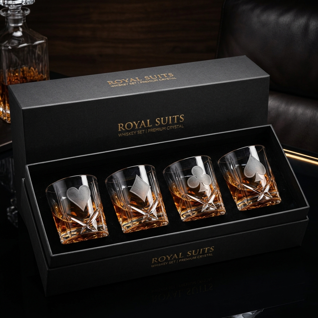 Royal Suits Whiskey Tumbler Set