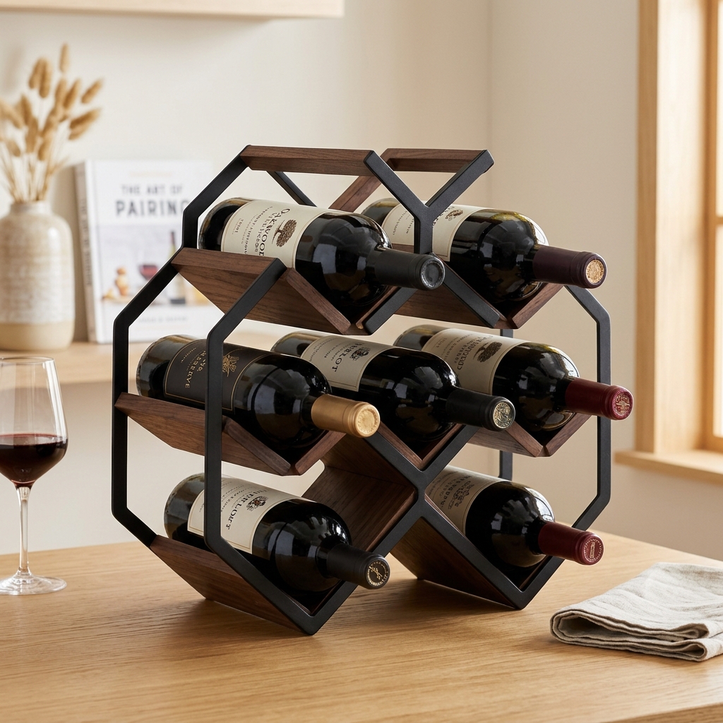 Geometric Wine Rack